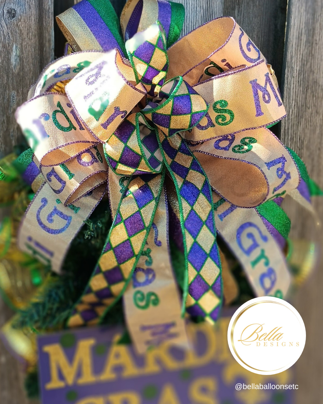 Festive Fleur-de-Lis Mardi Gras Swag