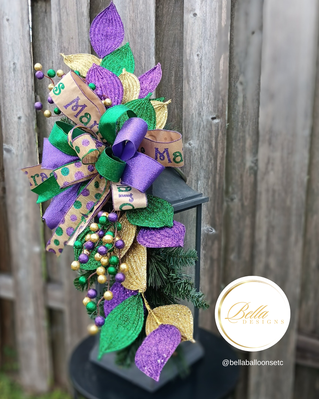 Elegant Mardi Gras Swag – Festive Flair for Any Space